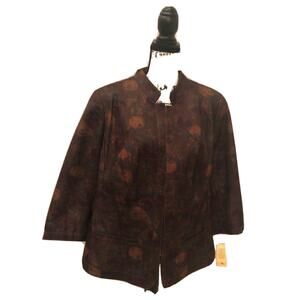 Kim Rogers multicolor blended faux pockets long sleeve open blazer‎ jacket 22W